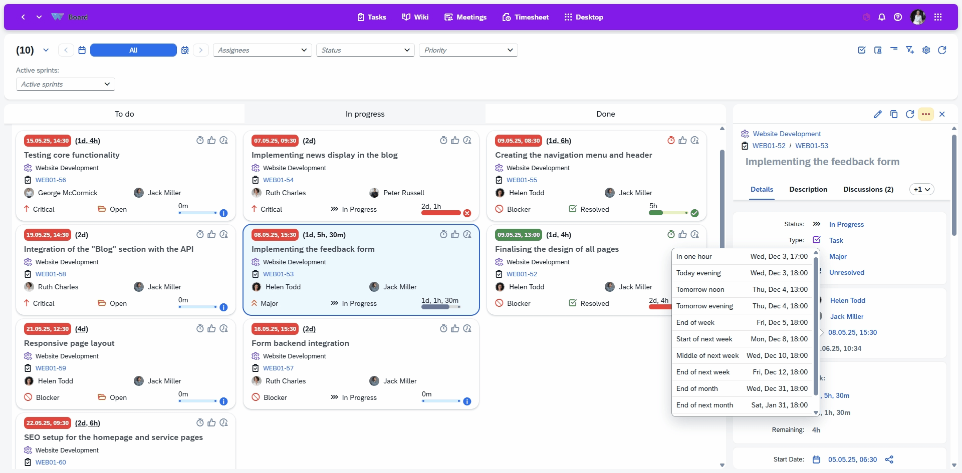 Boards Visual project boards for tracking project status, managing tasks, and improving collaboration between managers and development teams. Fully customizable to match your workflow and methodology.