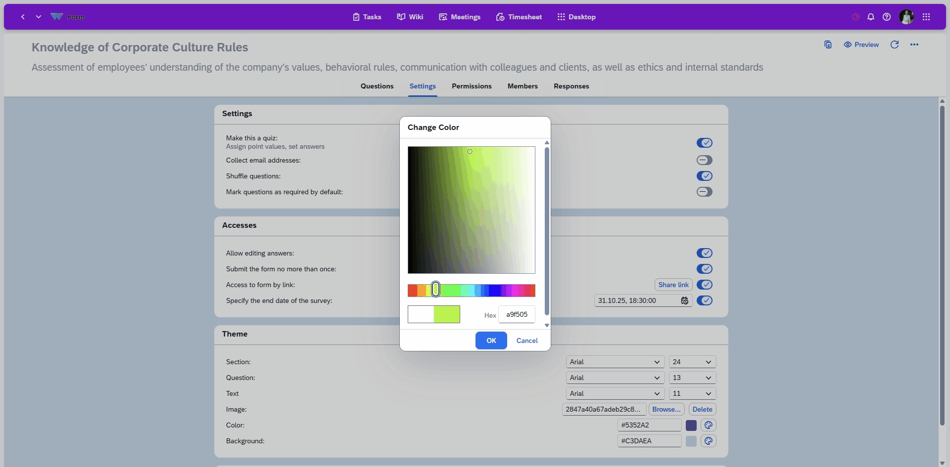 Custom-Form-Design Custom-designed forms with branded colours, fonts and images, enabling visually consistent and fully personalised surveys aligned with your corporate identity.