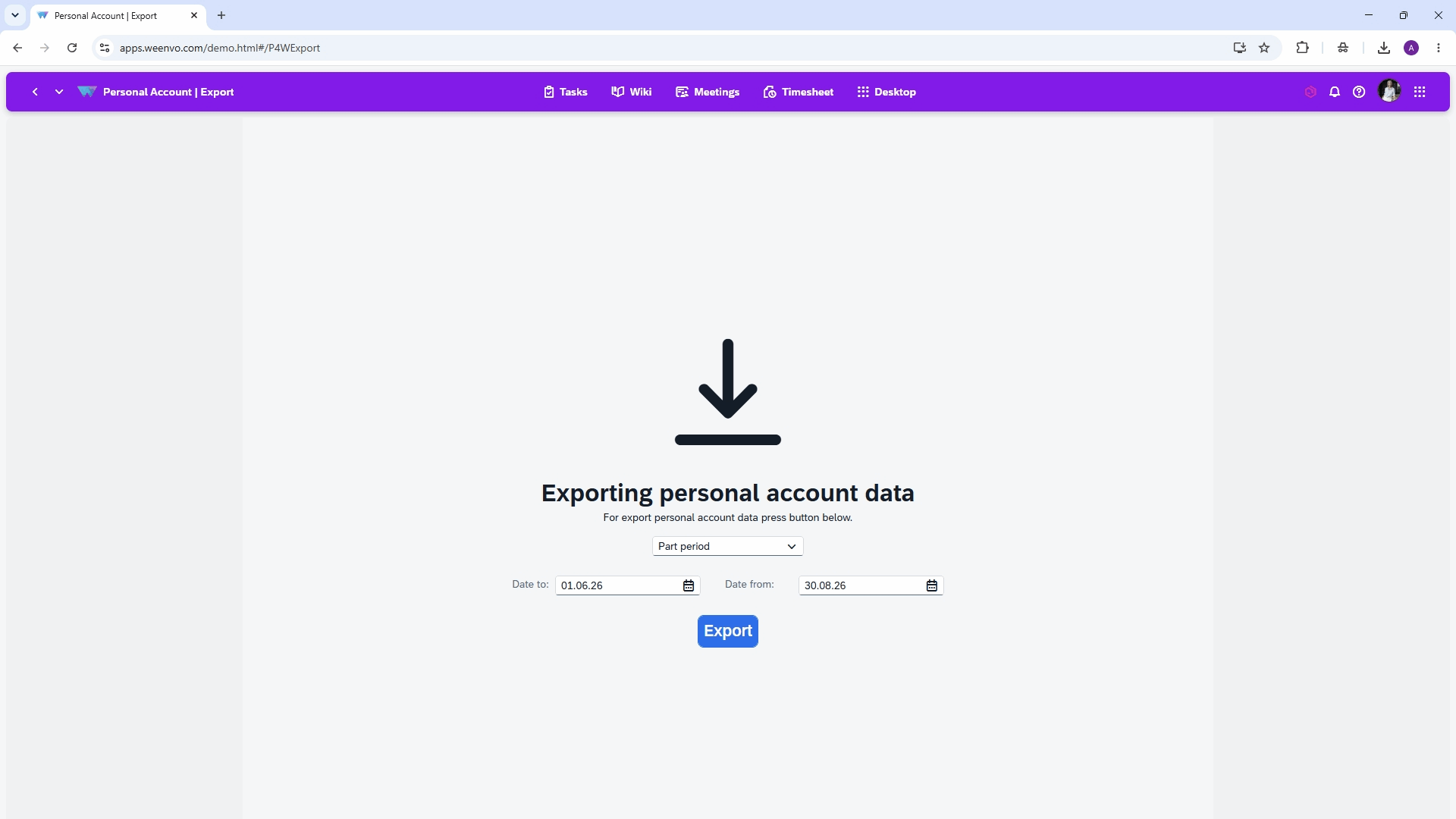 p4w-imports Import and export payroll data from Excel in Weenvo